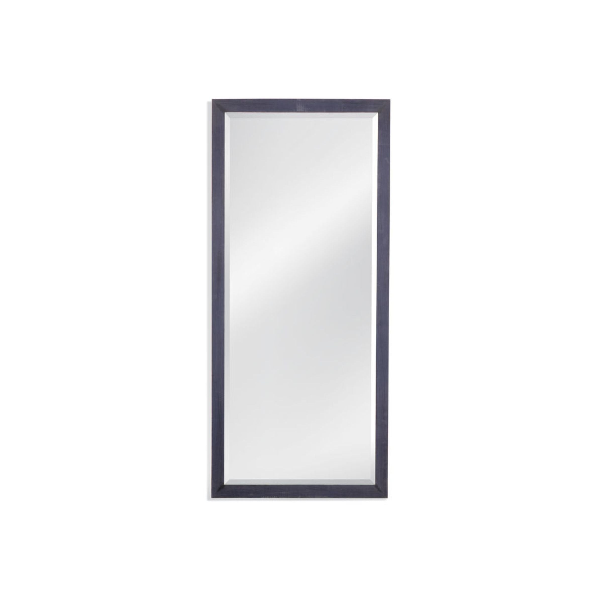 Weathered Blue Beveled Leaner Mirror 34"W x 76"H