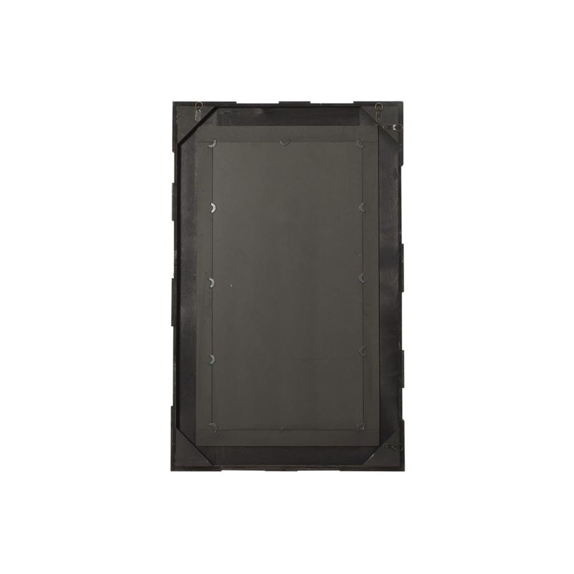 Brown and Black Wood Wall Mirror 29"W x 46"H