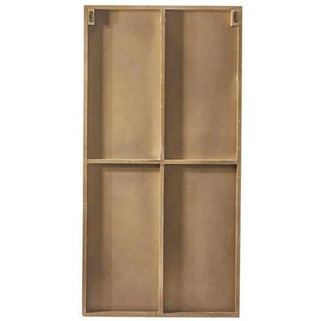 Geo Wood Wall Mirror Decor 24"W x 47"H