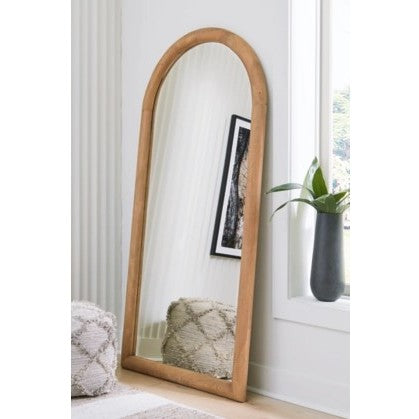 Wood Arch Floor Mirror 38"W x 77"H