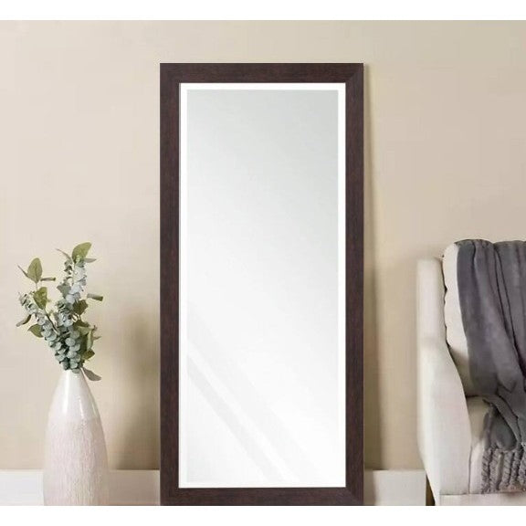 Beveled Espresso Leaner Mirror 30"W x 64"H