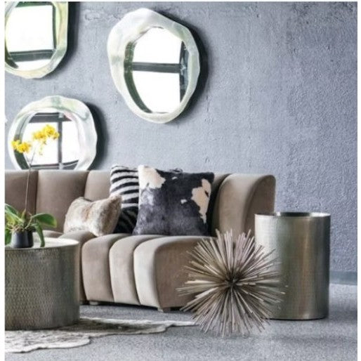 Aluminum Finish Wall Mirror 32"W x 36"H