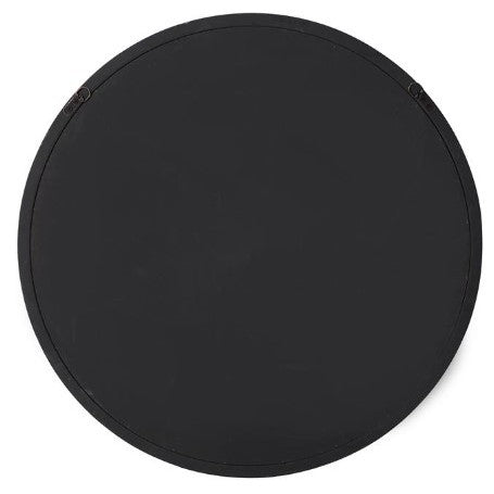 Black Wood Wall Mirror 32" Round