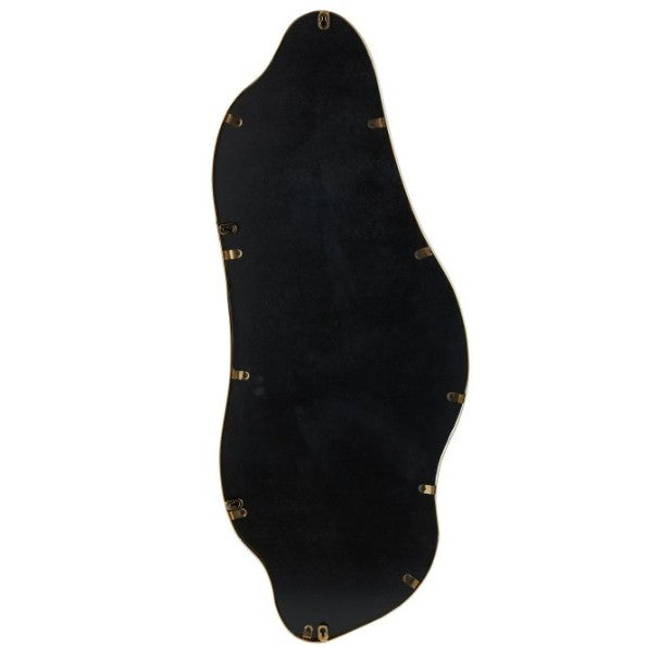 Gold Metal Wavy Wall Mirror 15"W x 40"H