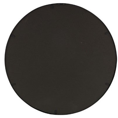 Black Metal Swirl Mirror 32" Round