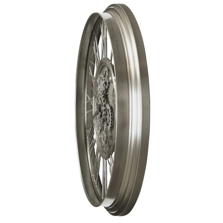 Howard Miller Nickel Finish Gears Wall Clock 34" Round