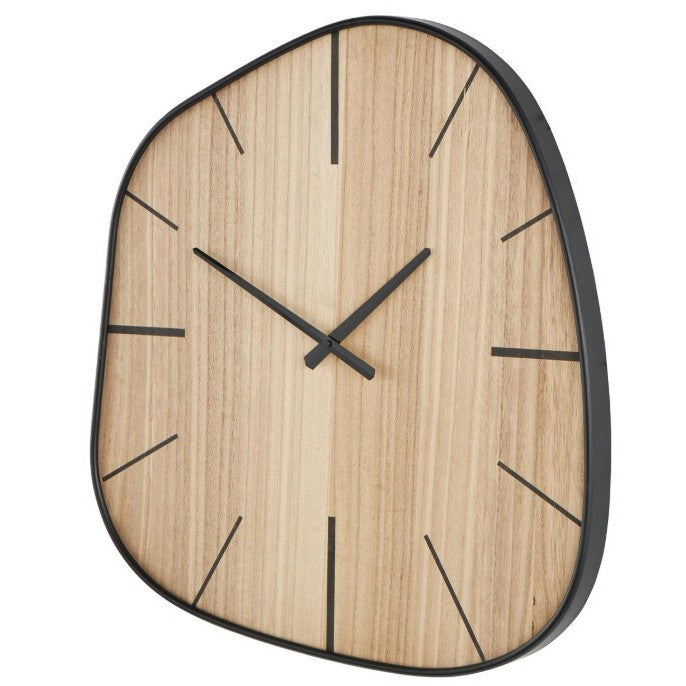 Wood Wavy Wall Clock 21"W x 23"H