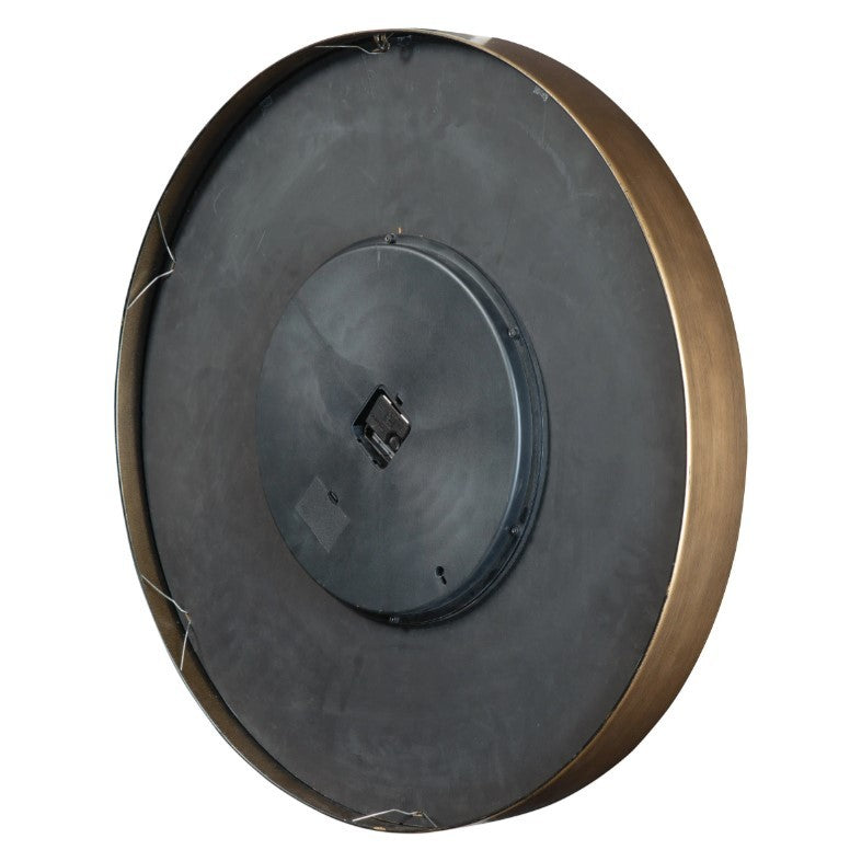 Howard Miller Black and Antique Brass Gears Wall Clock 31.5" Round