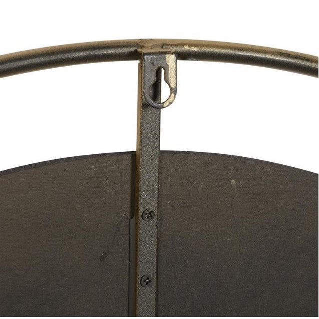 Black and Gold Metal Wall Clock 28" Round