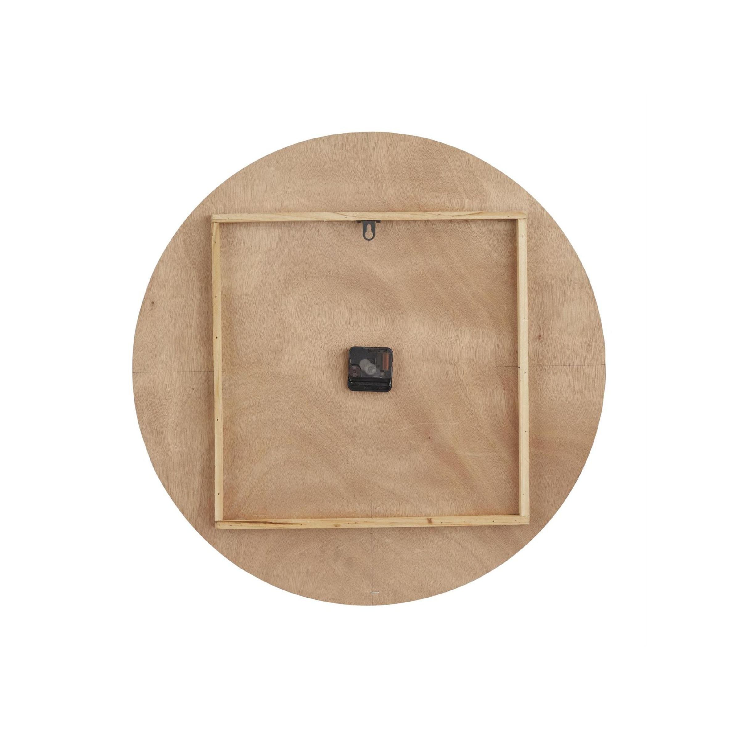 Black Wood Wall Clock 24" Round