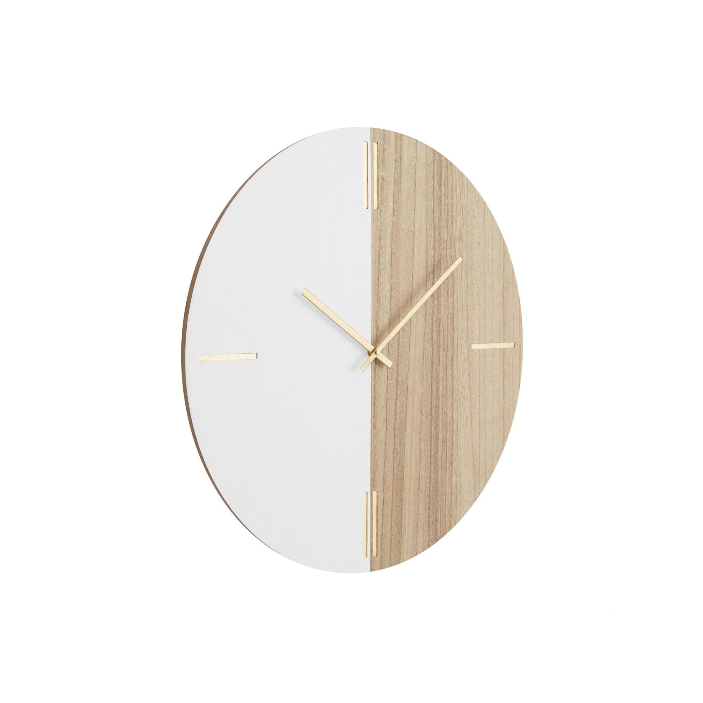 White Wood Wall Clock 24" Round