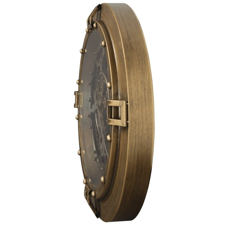 Howard Miller Antique Brass Gears Wall Clock 23.5" Round