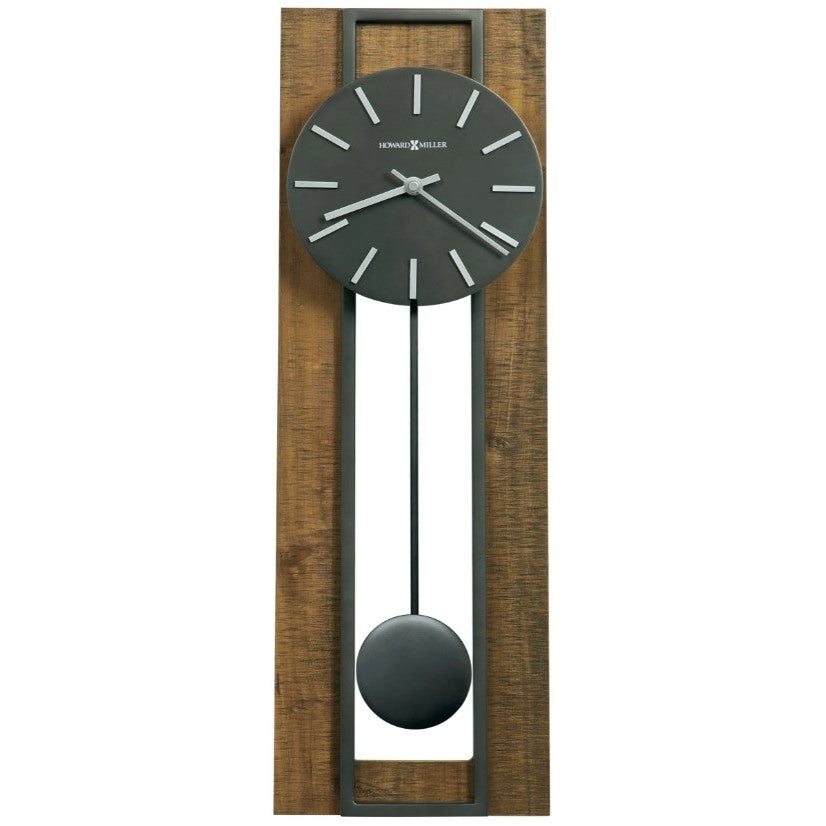 Howard Miller Wood and Metal Pendulum Wall Clock 7.5"W x 23.5"H
