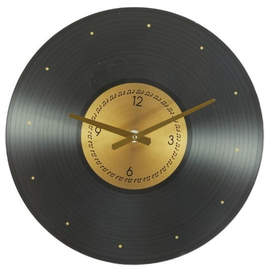 Record Glass Wall Clock 20" Round