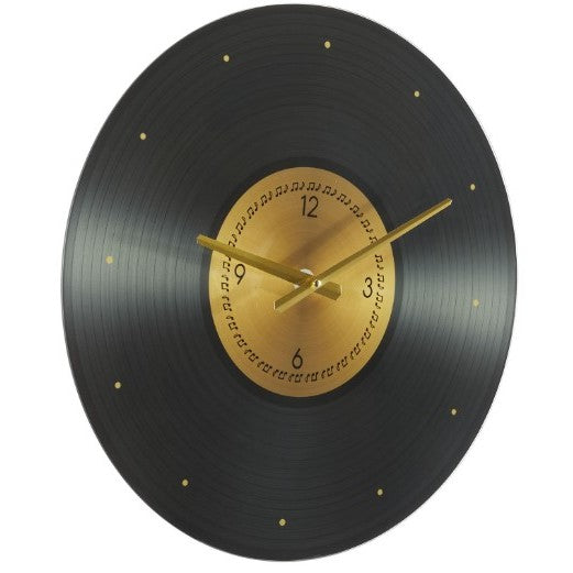 Record Glass Wall Clock 20" Round