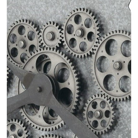 Howard Miller White Metal Gears Wall Clock 32" Round