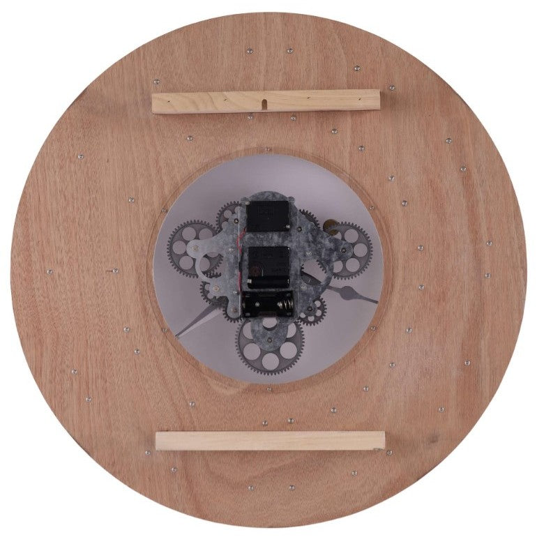 Howard Miller Antique White Gears Wall Clock 27" Round