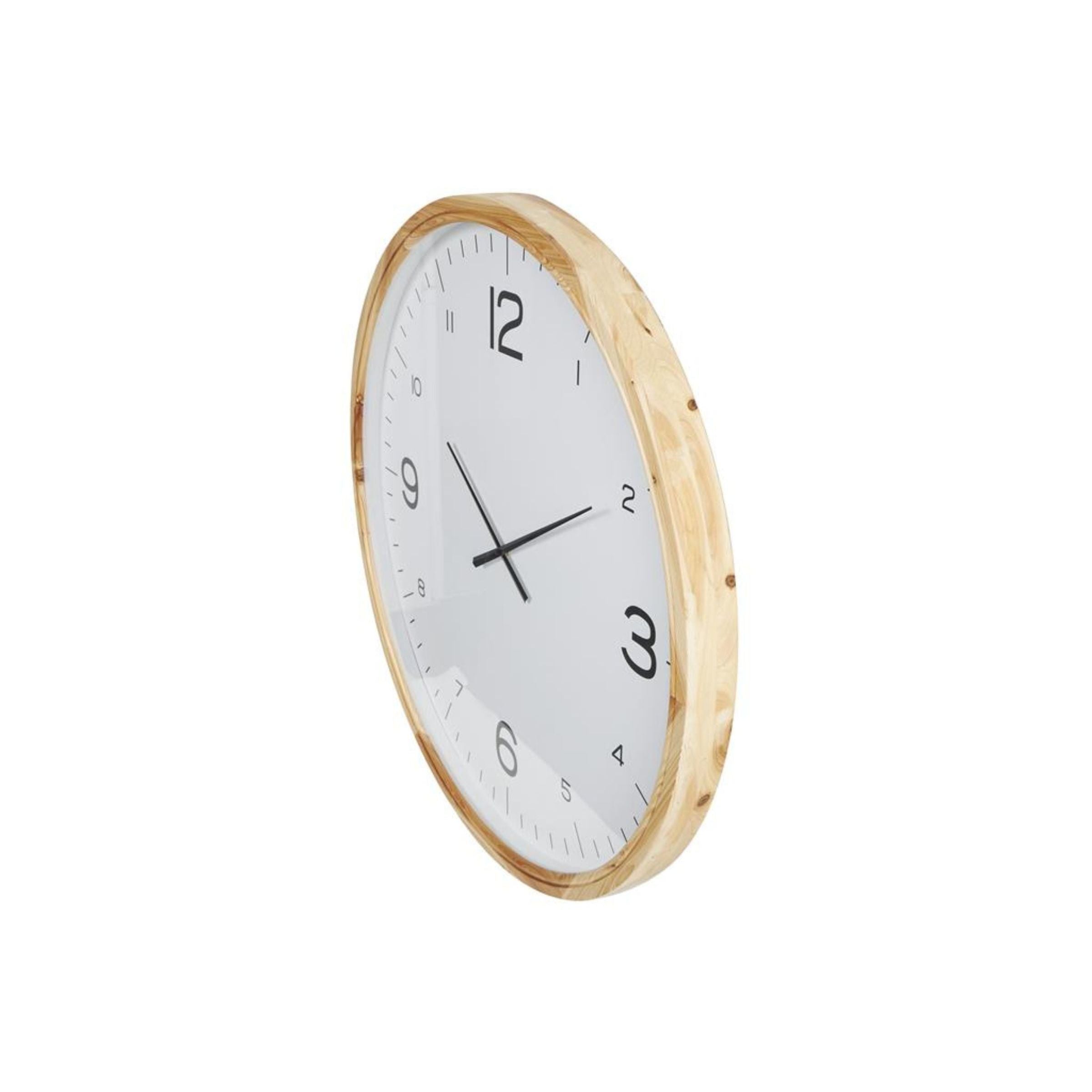 Natural Wood Frame Wall Clock 36" Round