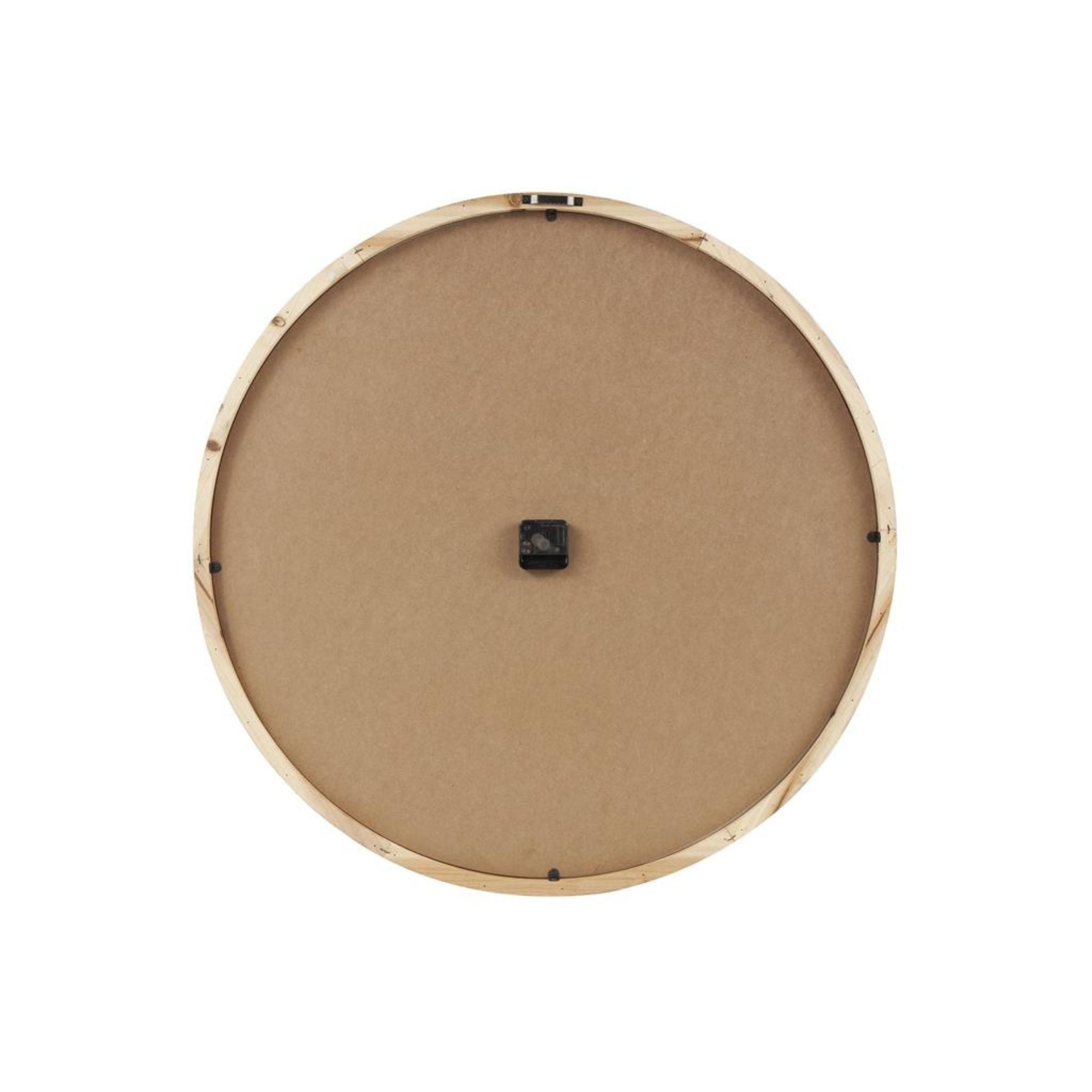 Natural Wood Frame Wall Clock 36" Round