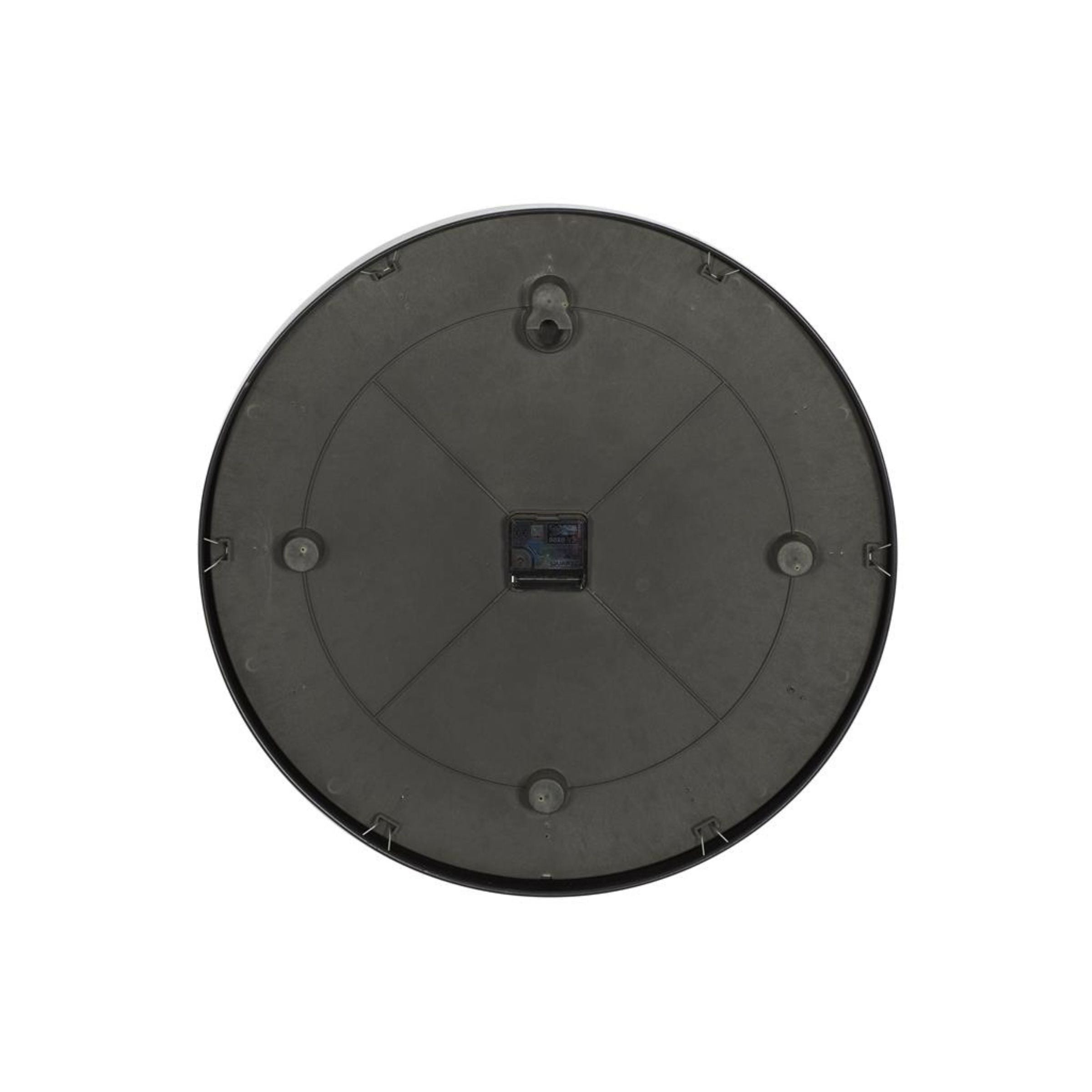 White and Black Metal Wall Clock 20" Round