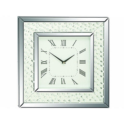 Bling Mirrored Wall Clock 20"W x 20"H