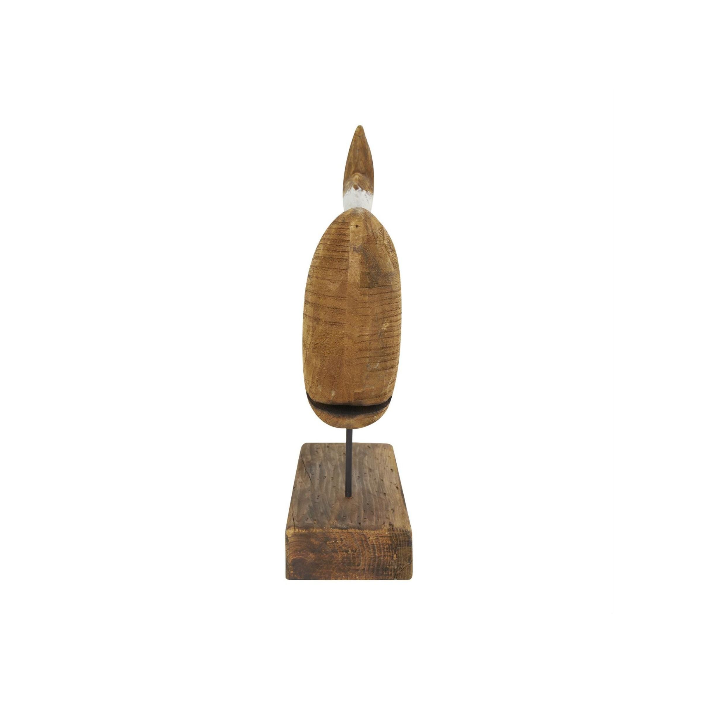 Wood and Metal Whale Sculpture 25"W x 19"H