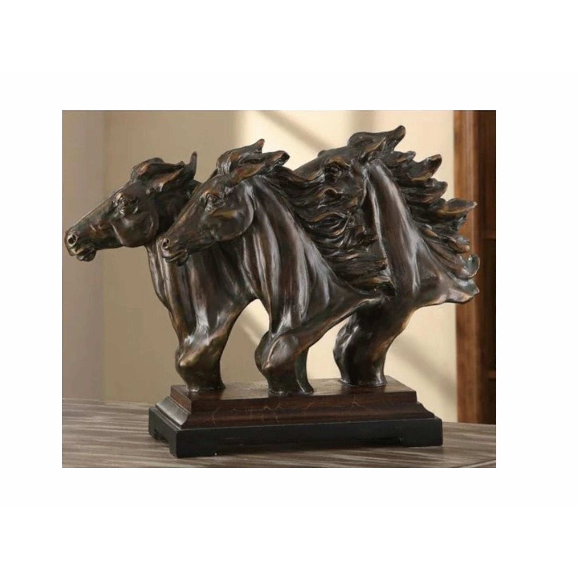 Running Free Horse Statue 23"W x 17.5"H