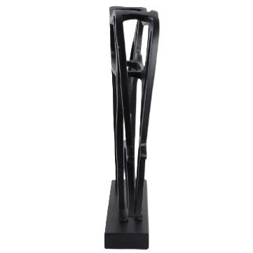 Black Metal Horse Cut Out Sculpture 14"W x 15"H