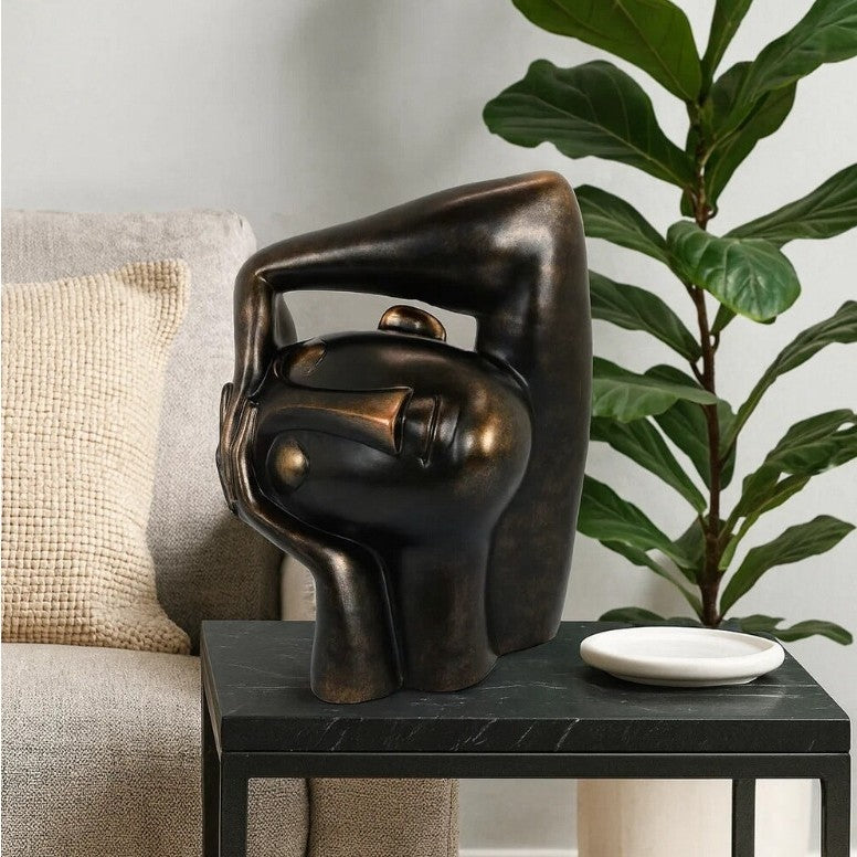 Bronze Head Sculpture 12"W x 16"H