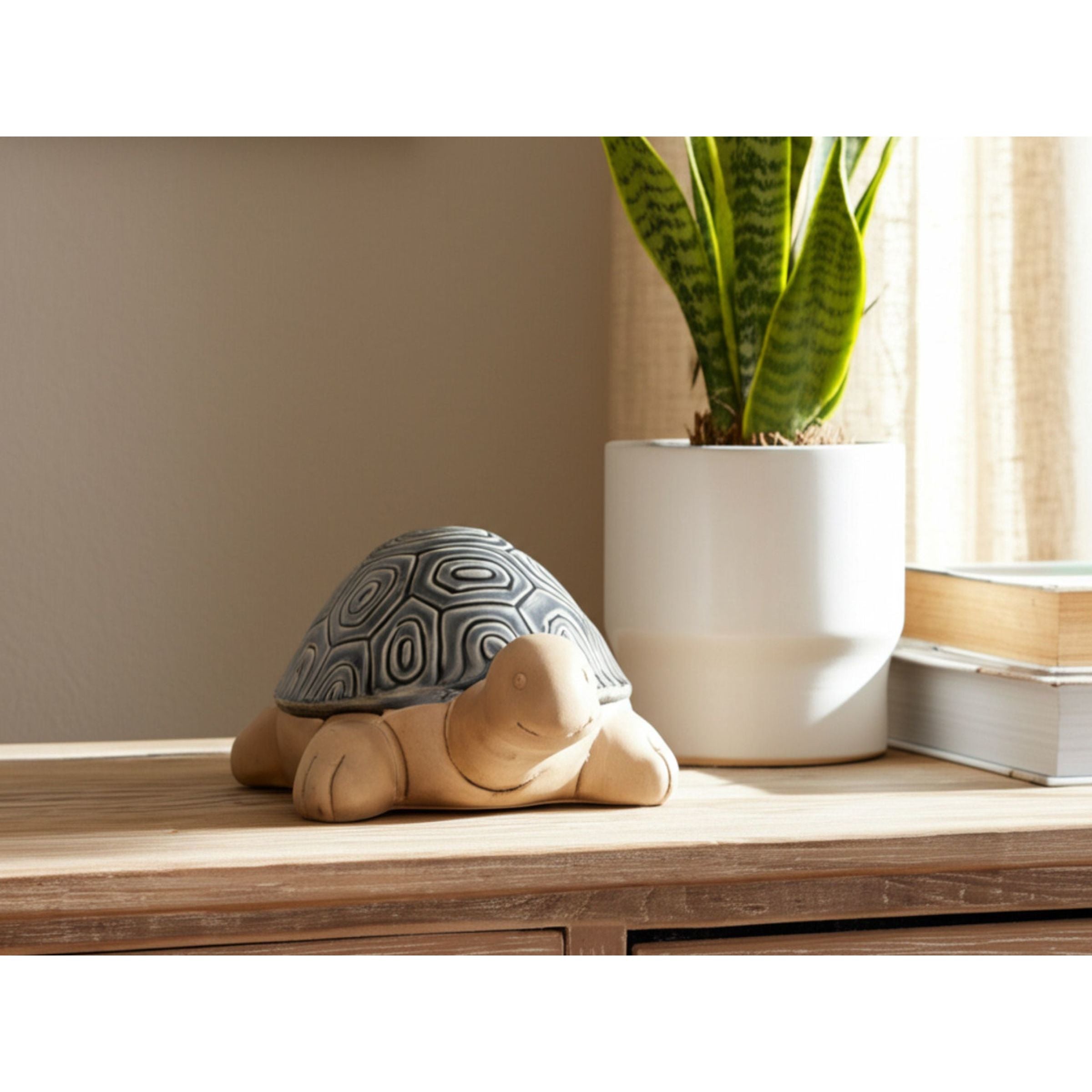 Grey Deco Tortoise 13"W x 9"D x 6"H