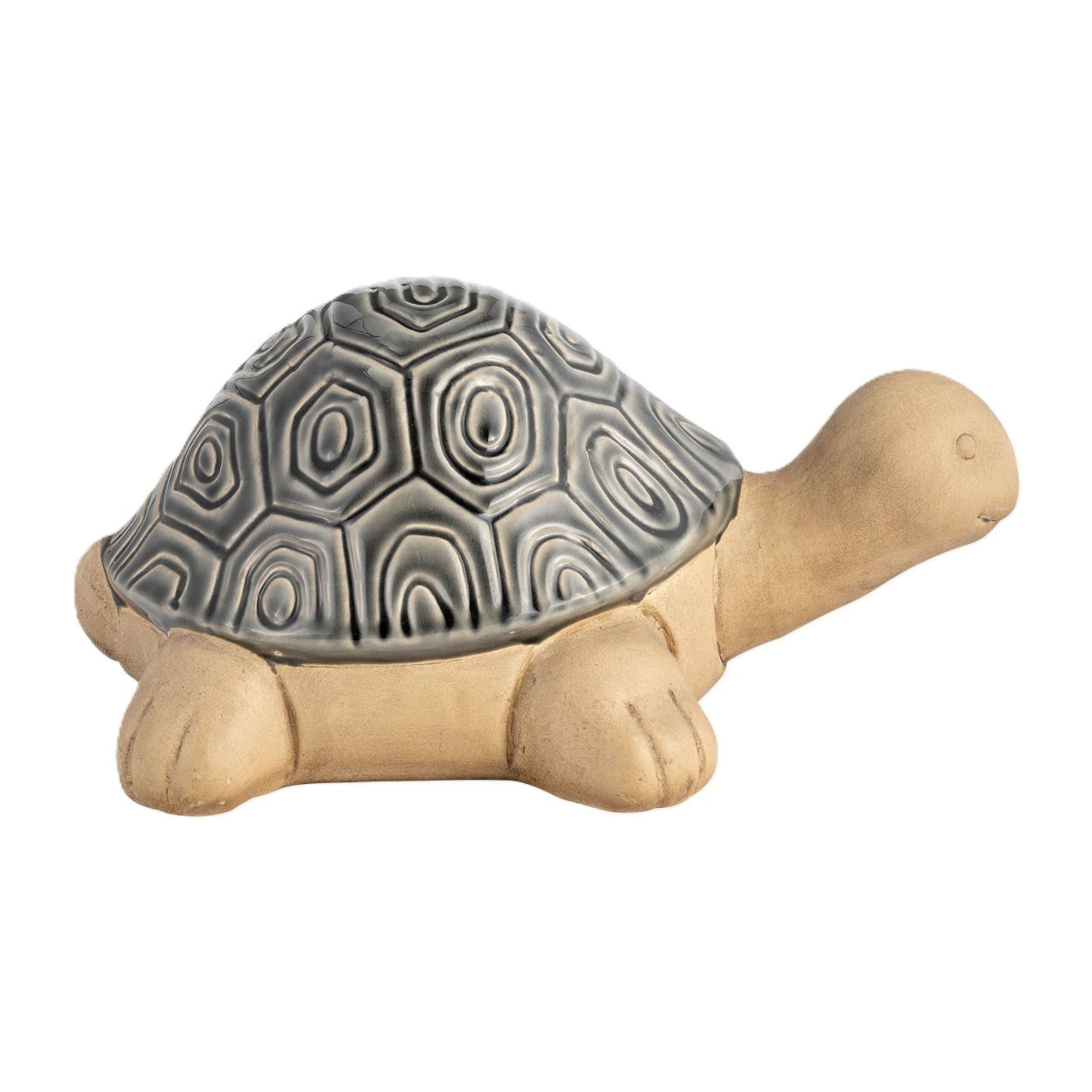 Grey Deco Tortoise 13"W x 9"D x 6"H