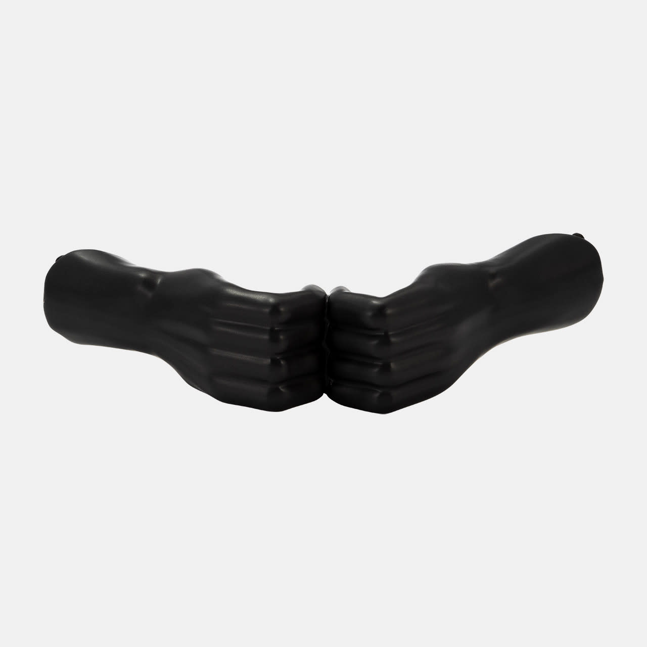Black Ceramic Hand-Heart Sculpture 14"W x 5"H