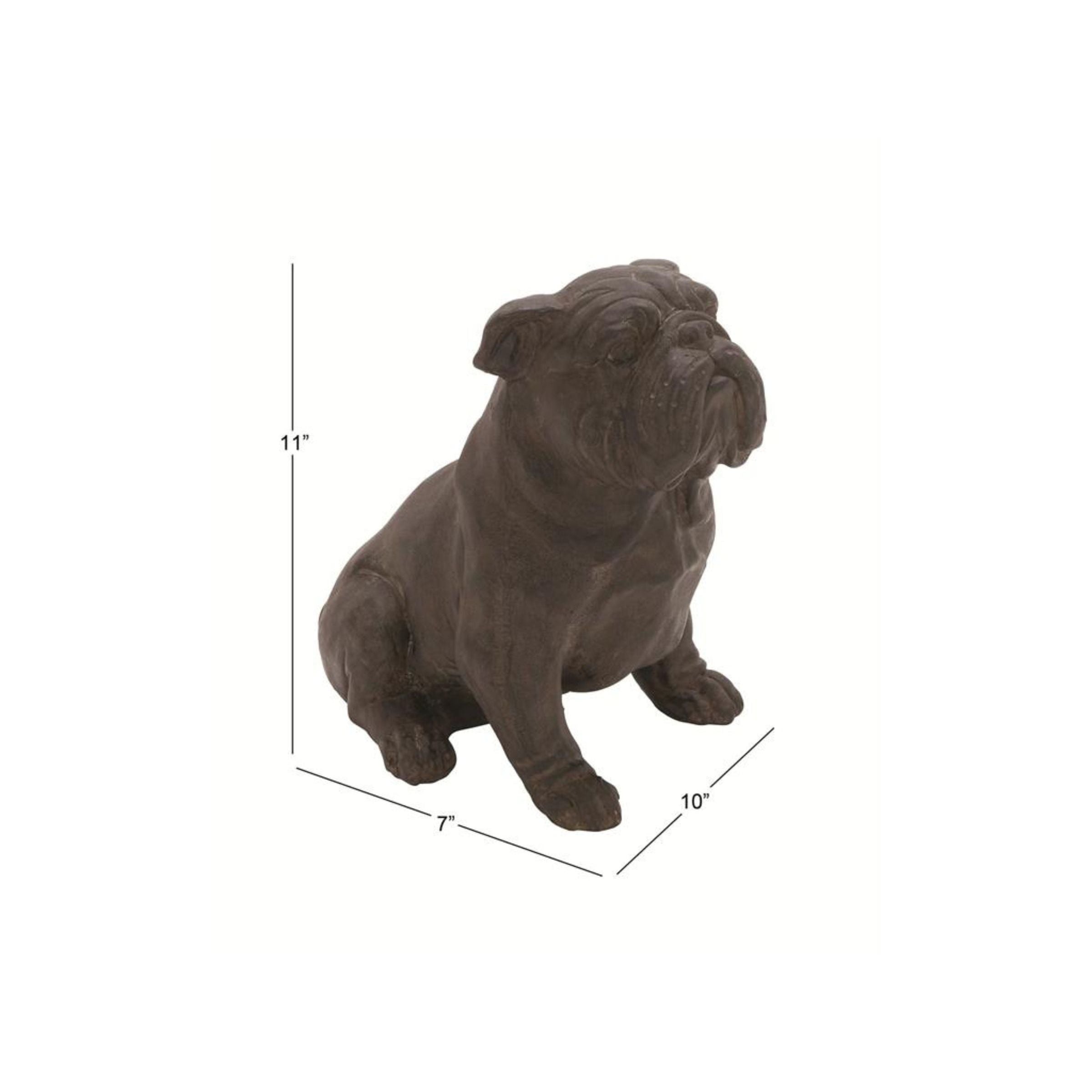 Bulldog Statue 10"W x 11"H