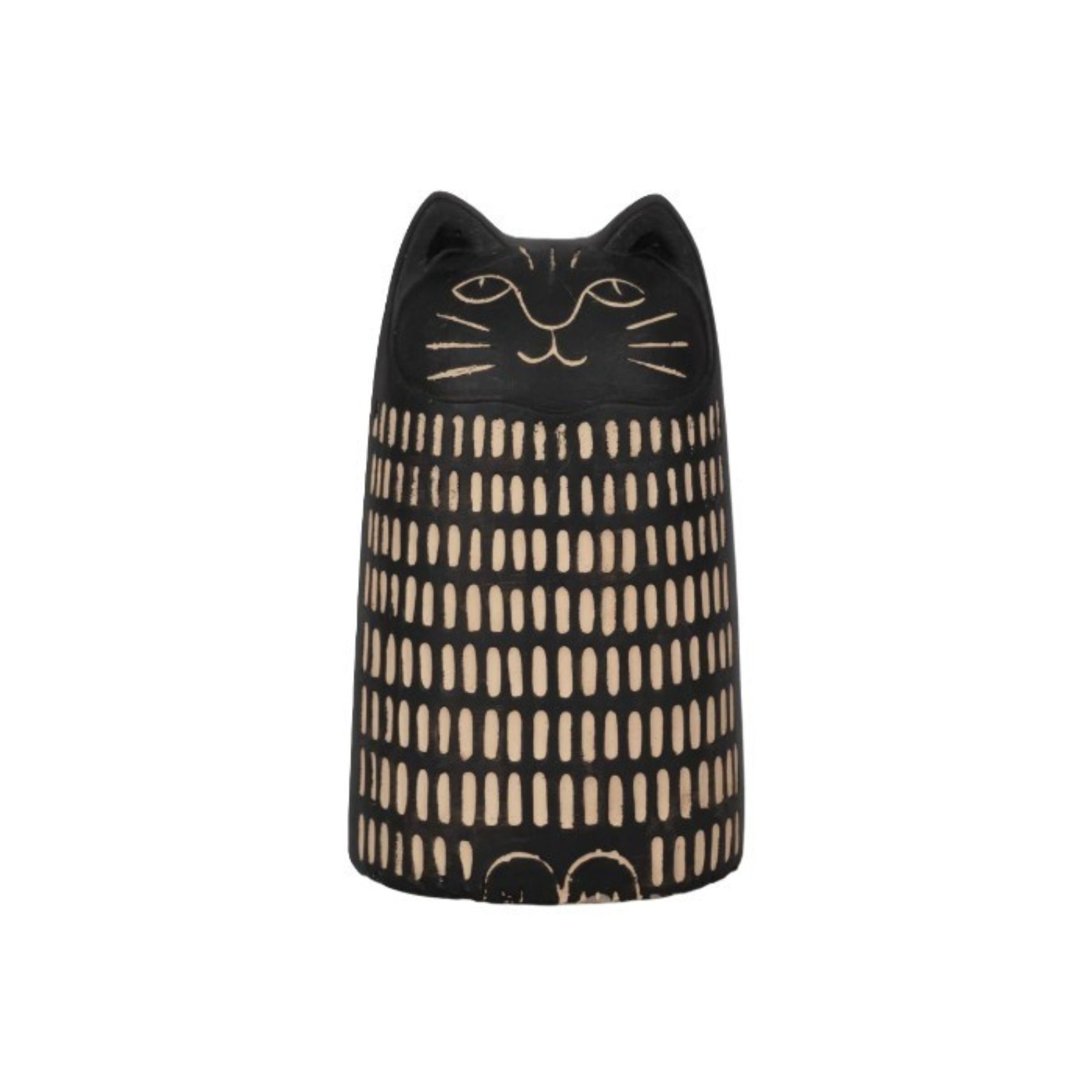 Black Cement Cat 5"W x 8"H