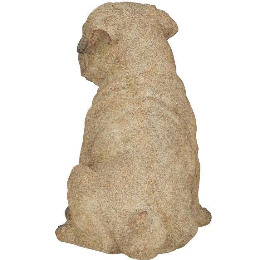 Pug Dog Indoor/Outdoor Statue 11"W x 15"H