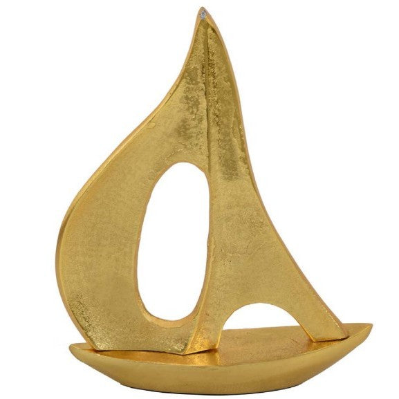 Small Gold Sailboat 8.5"W x 11"H