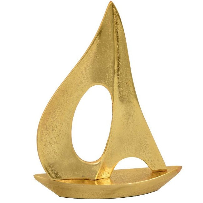 Medium Gold Sailboat 11"W x 14"H