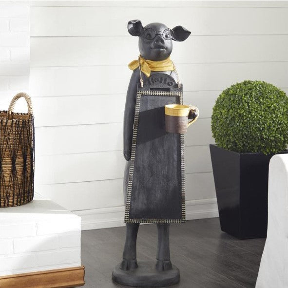 Pig with Chalkboard Figurine 13"W x 46"H