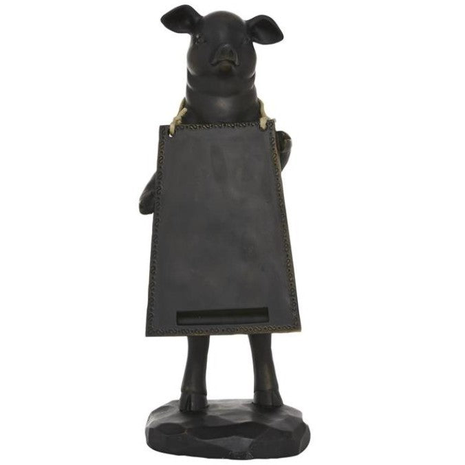 Pig with Chalkboard Figurine 7""W x 17"H
