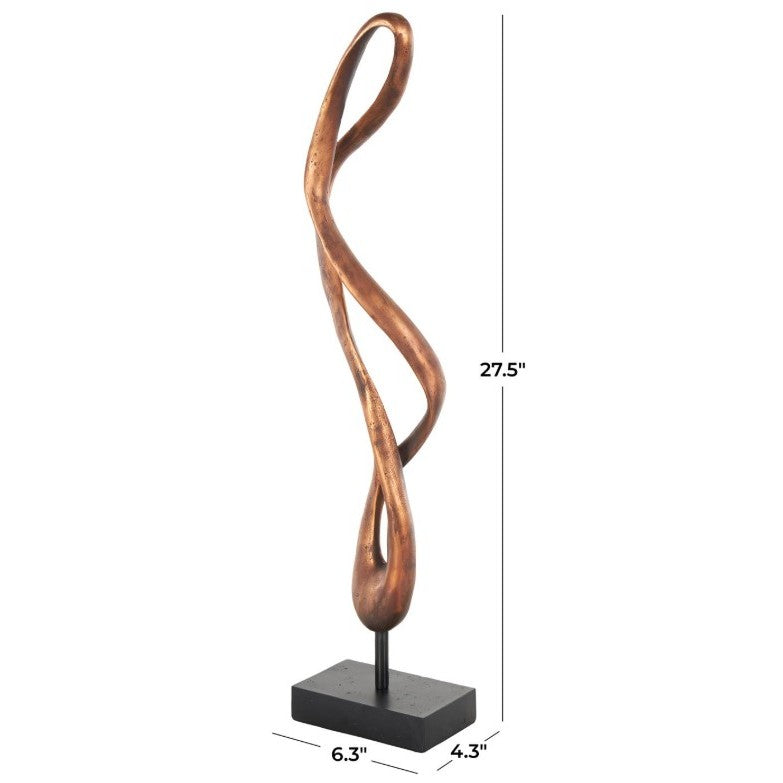 Bronze Abstract Sculpture 6"W x 28"H
