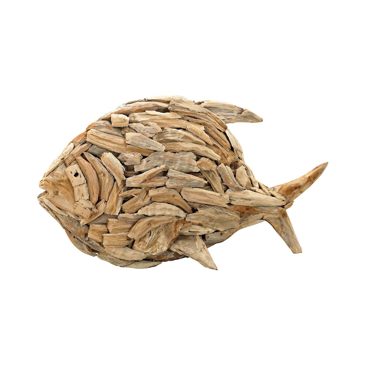 Driftwood Fish Sculpture 31"W x 18"H