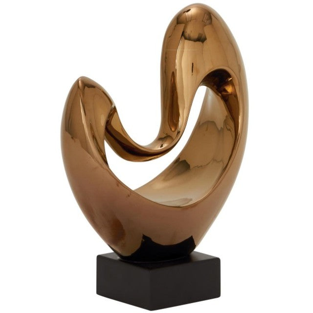 Copper Abstract Heart Sculpture 10"W x 14"H