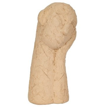 Tan Resting Head On Hand Sculpture 6"W x 11"H