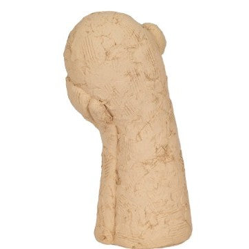Tan Resting Head On Hand Sculpture 6"W x 11"H