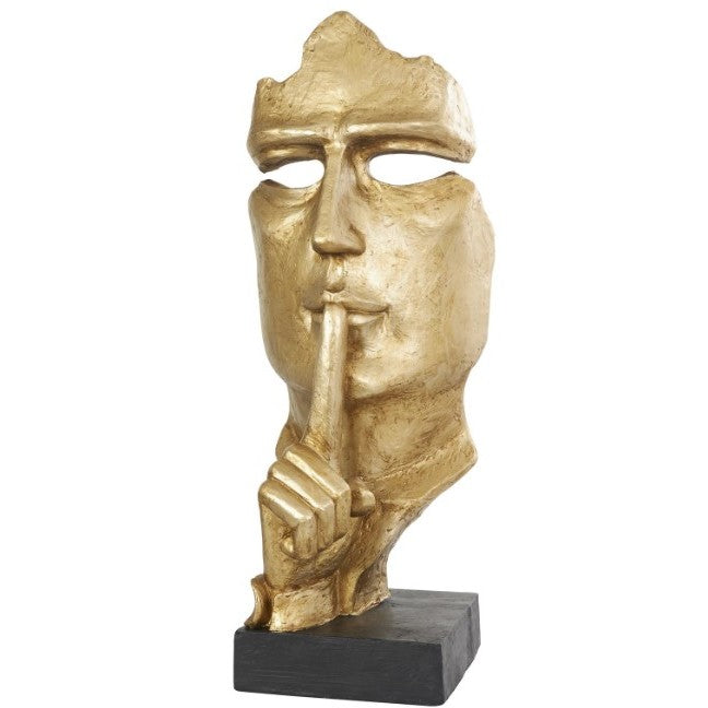 Gold Face Sculpture 14"W x 40"H