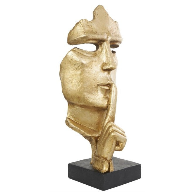 Gold Face Sculpture 14"W x 40"H