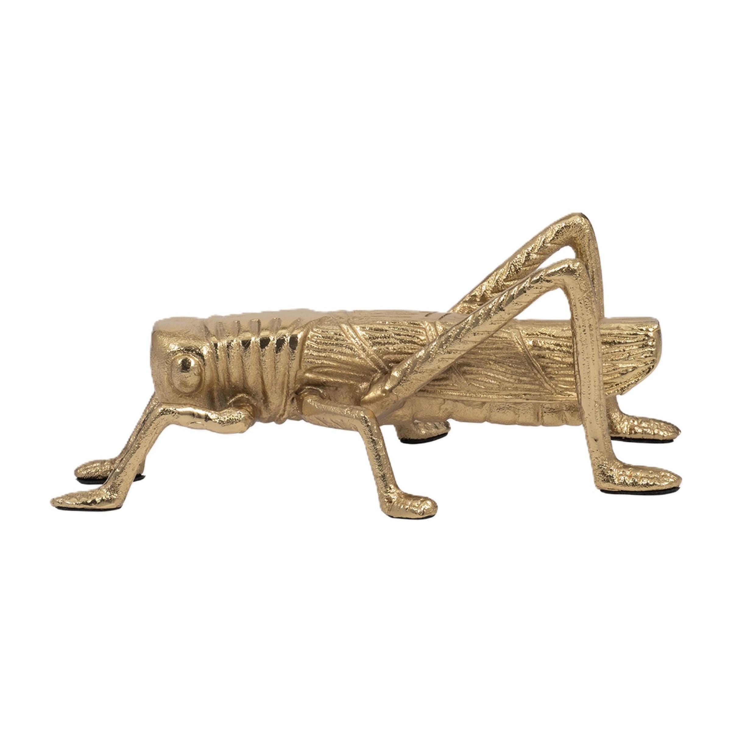 Gold Metal Grasshopper 9"W x 6"H