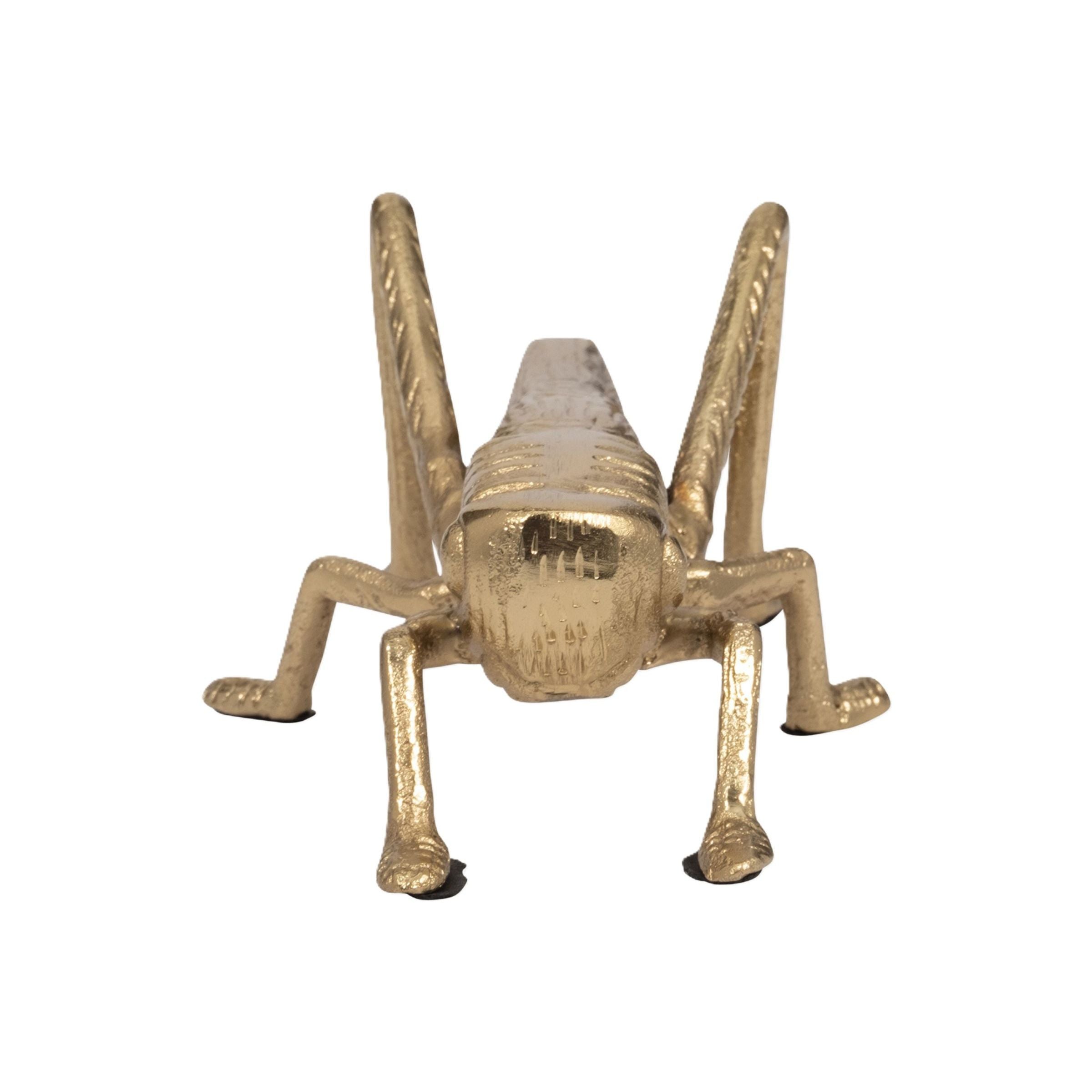Gold Metal Grasshopper 9"W x 6"H