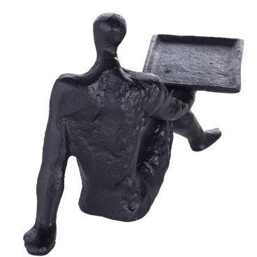 Man with Tray Figure 11"W x 6"H