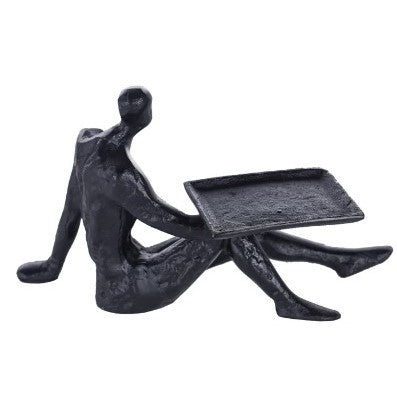 Man with Tray Figure 11"W x 6"H